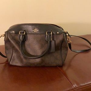 Coach cross body brown bag